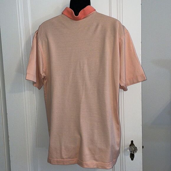 Callaway Golf Collection light orange cotton short sleeve polo shirt - Picture 4 of 6